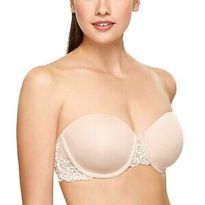 Wacoal Women's Embrace Lace Strapless Bra Nude Tan Size 34DD